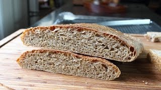 Whole Wheat Ciabatta  NoKnead Whole Wheat quotSlipperquot Bread Recipe [upl. by Fairweather]