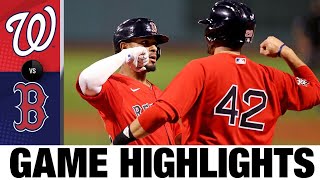 Xander Bogaerts homers in Red Soxs 53 win  NationalsRed Sox Game Highlights 82920 [upl. by Miharba804]