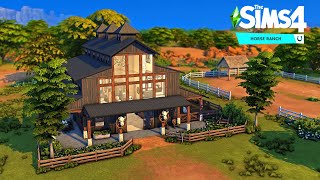 Rustic Barndominium  The Sims 4 Horse Ranch  Base Game  No CC Speed Build [upl. by Durrett846]