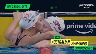 2022 Australian Swimming Championships Day 3 Highlight  Prime Video [upl. by Yrojram93]