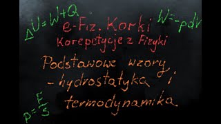 Podstawowe wzory  Hydrostatyka i termodynamika  Tablice [upl. by Anifesoj734]