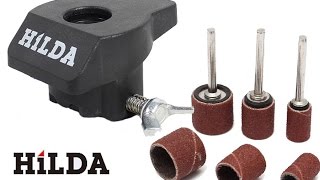 Kit poncage adaptateur Hilda avec tambours abrasifs et 12 mandrins pour outil rotatif Dremel [upl. by Bunni]