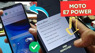 Motorola moto e7 power frp bypass solution 💯🔥 [upl. by Lynden955]