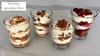 4 recettes de verrines sucrées pour le nouvel an [upl. by Enelrahs]