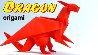 Paper DRAGON origami Easy DIY How to make paper dragon from A4 [upl. by Franek968]