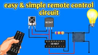 remote control switch for lights and fan  cd4017 remote control circuit [upl. by Lahcar]