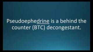 How to pronounce pseudoephedrine Sudafed Memorizing Pharmacology Flashcard [upl. by Hsirt]