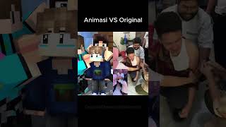 Animasi VS Original Bocil odo kena suntik ftStresmen Minecraft Animasi [upl. by Marysa]