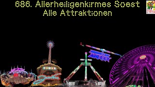 686 Allerheiligenkirmes Soest  Alle Attraktionen [upl. by Troyes]