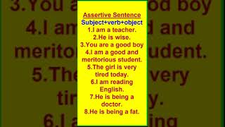 JUI English World। What is sentence।structure of assertive sentence।English Grammar Tips।English। [upl. by Awjan]