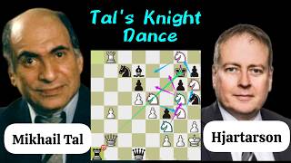 Tals Knight Dance Stunning 5Move Checkmate Against Hjartarson  Reykjavik 1987 [upl. by Divaj]