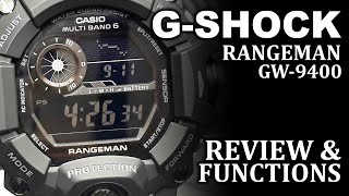 Gshock GW9400 Rangeman  Watch Review and Functions [upl. by Luz]