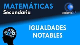 Identidades o igualdades notables  Matemáticas  Potencia al cuadrado de polinomios binomios [upl. by Ethelbert]