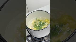 Quick and easy enoki mushroom egg drop soup cooking soup eggdropsoup [upl. by Chavaree]