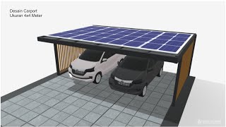 Carport Modern 5x6 Meter  Panel Surya [upl. by Jemimah]