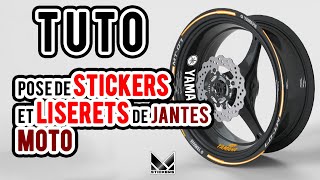 TUTO  COMMENT POSER SES STICKERS ET LISERETS DE JANTES MOTO MStickers [upl. by Nomla]