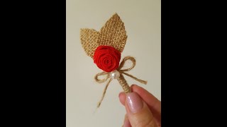 Shorts Boutonniere Wedding Rustic Boutonniere [upl. by Seitz418]