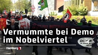 Vermummte bei Demos in Nobelviertel [upl. by Ahseer]