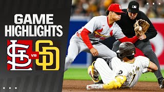 Cardinals vs Padres Game Highlights 4124  MLB Highlights [upl. by Anej956]