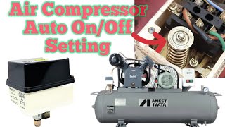 air compressor auto onoff setting  air switch auto cutoff  pressure setting sunilsingh [upl. by Till]