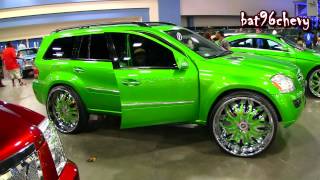 Candy Green Mercedes Benz GL 450 Truck on 28quot Forgiatos Wheels  1080p HD [upl. by Nelag]