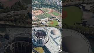 Vertical video Strasbourg France  European Parliament Government agency Summer day Aerial View [upl. by Aicemaj]