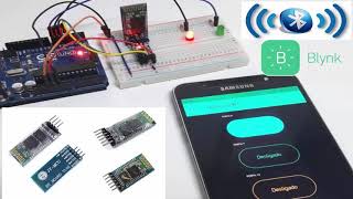 Blynk Bluetooth Tutorial  Arduino  HC05  HC06  Control LEDs through mobile [upl. by Anilave]