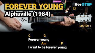 Forever Young  Alphaville 1984 Easy Guitar Chords Tutorial with Lyrics [upl. by Shaddock]