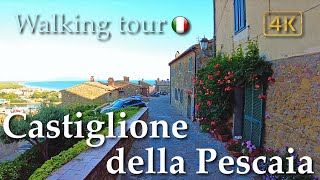 Castiglione della Pescaia Tuscany Italy【Walking Tour】History in Subtitles  4K [upl. by Gretna]