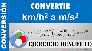 CONVERTIR DE kmh² a ms² [upl. by Ayotl]