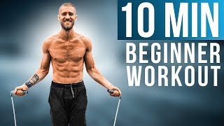 10 Min Beginner Jump Rope Workout [upl. by Aym]