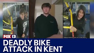 Kent Police seek teen in brutal deadly bike attack  FOX 13 Seattle [upl. by Ybrek39]