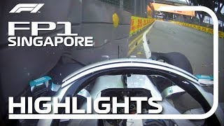 2019 Singapore Grand Prix FP1 Highlights [upl. by Cirri]