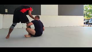 Side control escape Defend crossface and walk hips away [upl. by Shulamith]