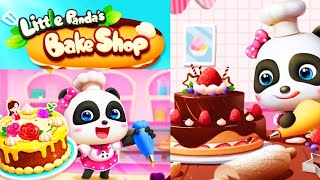 Little Pandas Bake shop 🎂🍩🥮🌭  Panda Cooking game 🐼🐭🐨 Android game play 🍒🍒🍓🍓 [upl. by Shanney490]