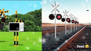 rail road rail crossing railway lineviralvideo 踏切アニメ踏切fumkari 🚂🚆 [upl. by Benson]