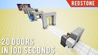 Minecraft 20 Doors In 100 Seconds [upl. by Yrogreg]