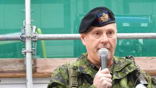 Toronto Dundas Square Canadian Lockdown Protest Officer Leslie Kenderesi December 5th 2020 [upl. by Veradis407]