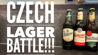 Pilsner Urquell Vs Staropramen Vs Budweiser Budvar  The Battle Of The Czech Lagers [upl. by Ahserkal916]