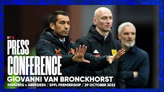 PRESS CONFERENCE  Giovanni van Bronckhorst  29 Oct 2022 [upl. by Rj]