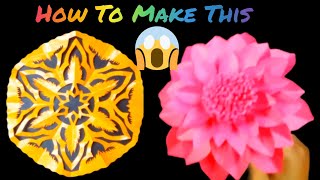 How To Make A Paper Flower Easily How To Make Paper Snowflake Easily [upl. by Atirma36]