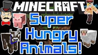 Minecraft 11 EXTRA HUNGRY ANIMALS  Passive Mobs Follow Wheat Faster [upl. by Marilyn34]