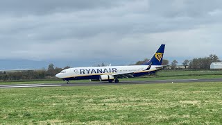 Ryanair 7378AS landing at City of Derry airport [upl. by Grados]