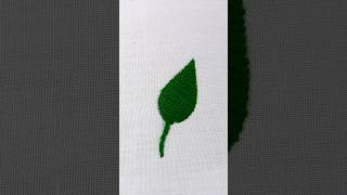 Simple and easy leaf embroidery 🌿youtubeshortsneedlestitchneedleworkshorts [upl. by Miyasawa]