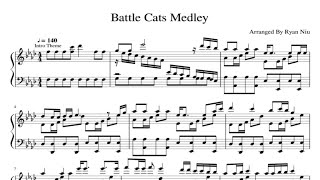 Battle Cats Medley Piano Sheet Music [upl. by Yelwar253]