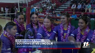 Southwest girls volleyball wins CIF Div V title [upl. by Atenik]