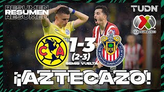 Resumen y goles  América 2133 Chivas  CL2023  Semis  TUDN [upl. by Schoenfelder]