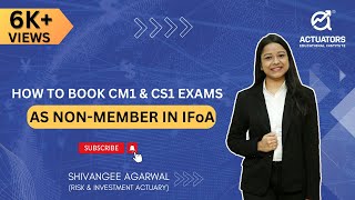 How to book CM1 or CS1 exams as non member in IFoA  By Shivangee Agarwal [upl. by Domenico703]