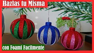 🎅🏻Esferas de Navidad DIY 2024❄️ Cómo Hacer Adornos con Foami Paso a Paso🎄 [upl. by Leinaj631]