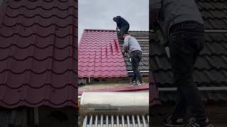 Installation tutorial for metal roof tiles [upl. by Kcirre542]